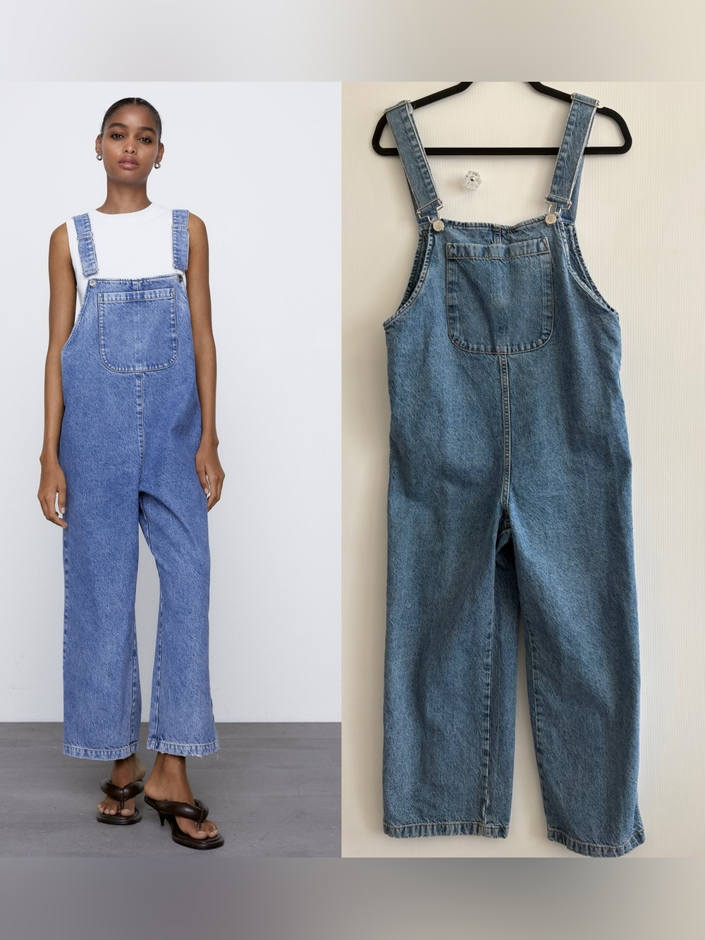Zara Denim Overalls- SMALL
